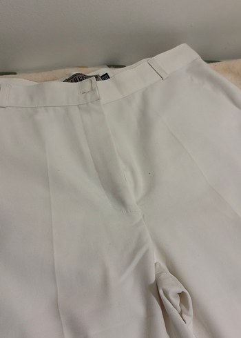 Kadın Beyaz Pamuk Pantolon - Görsel 2