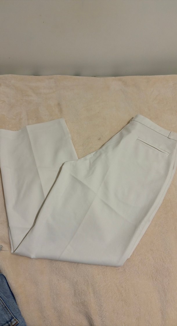 Kadın Beyaz Pamuk Pantolon - Görsel 5