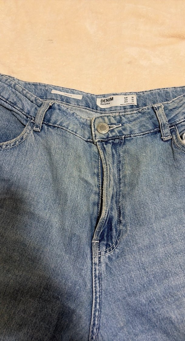 Mavi Midi Bol Kesim Kadın Kot Pantolon - Görsel 2