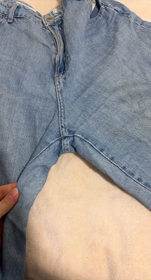 Mavi Midi Bol Kesim Kadın Kot Pantolon - Görsel 5