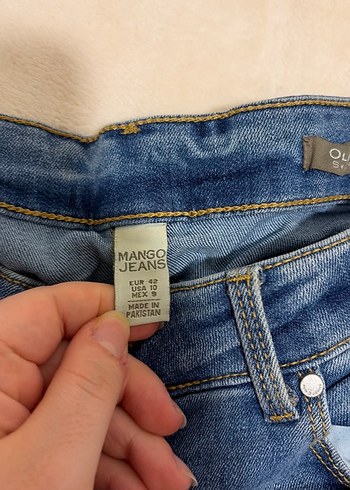 Mavi skiny orta bel mango Kadın Denim Jean - Görsel 2
