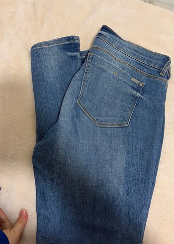 Mavi skiny orta bel mango Kadın Denim Jean - Görsel 4