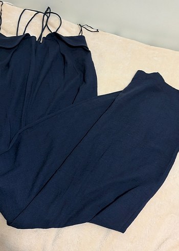 Lacivert Keten Tulum - Görsel 5