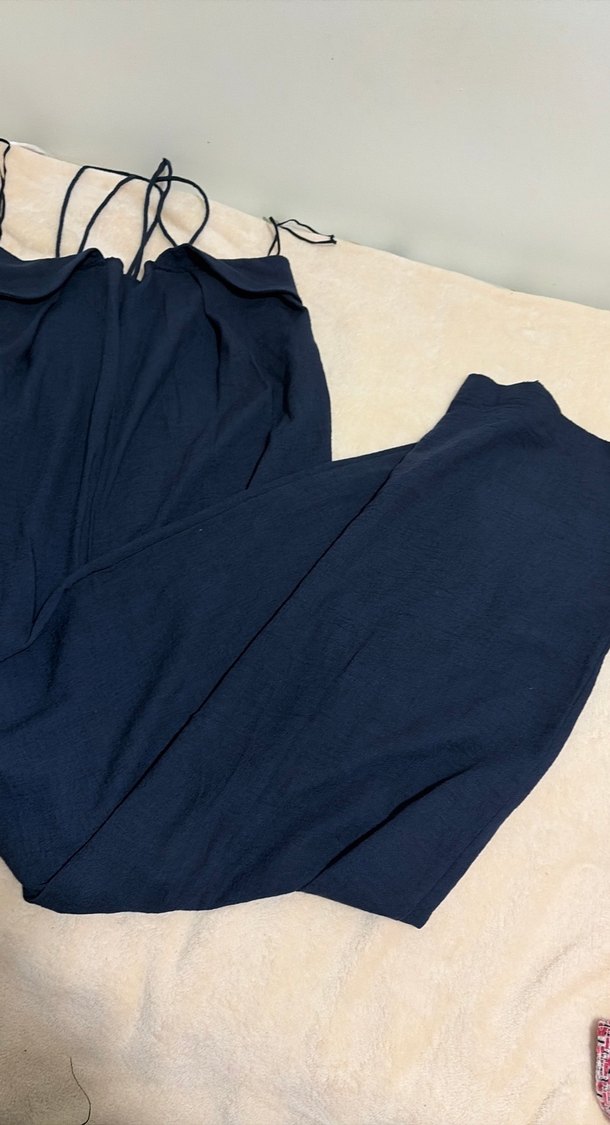 Lacivert Keten Tulum - Görsel 5