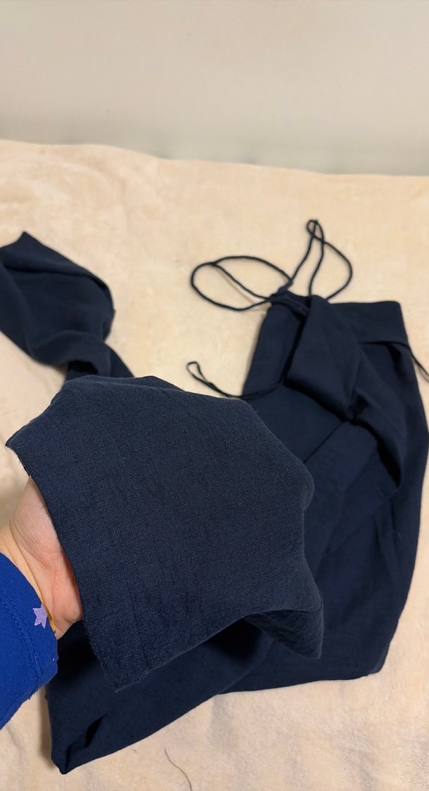 Lacivert Keten Tulum - Görsel 4