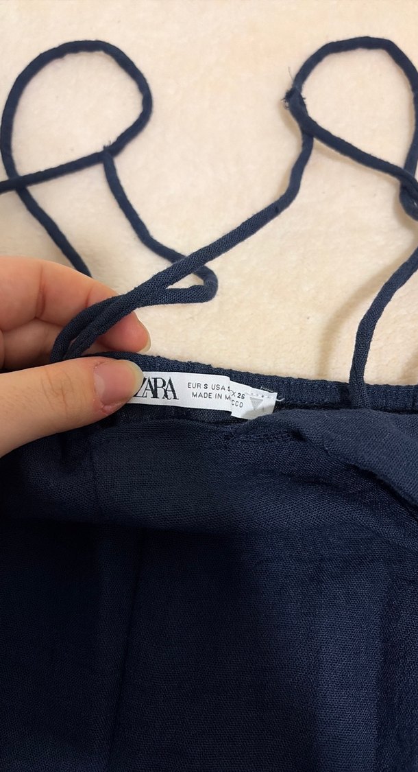 Lacivert Keten Tulum - Görsel 2