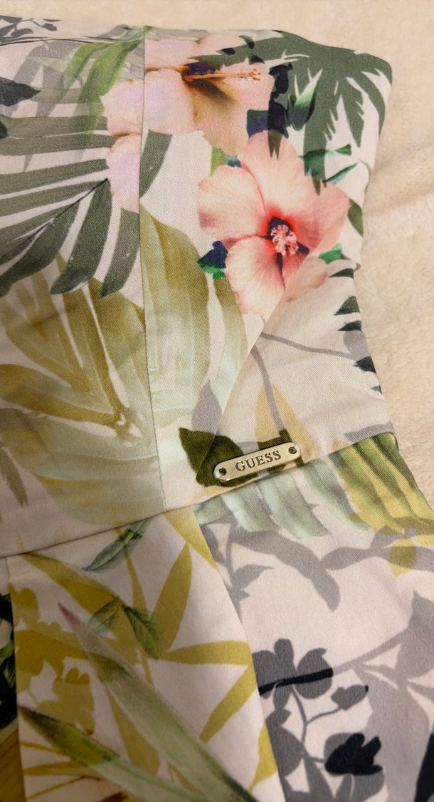 Hurda Çiçek Desenli Straplez elbise - Görsel 2