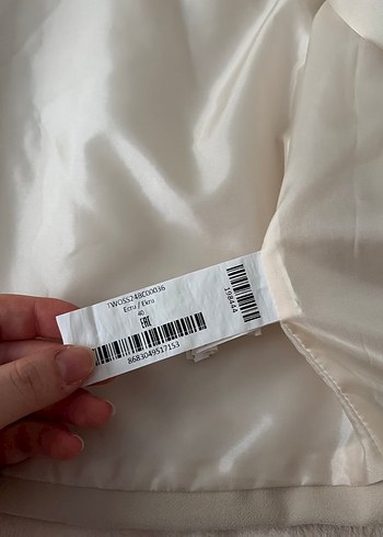 Bej Keten Mini Kadın Blazer Ceket - Görsel 3