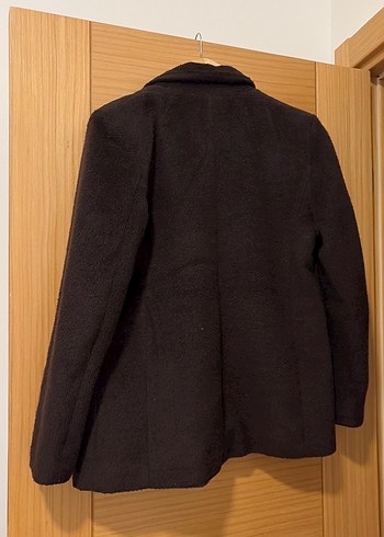 Düğmeli blazer kaşe Kahverengi Kadın Kaban - Görsel 2