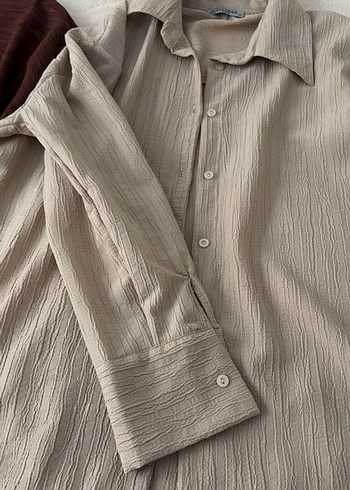 Düğmeli, Uzun Kollu Kadın Gömlek ikili - Görsel 5