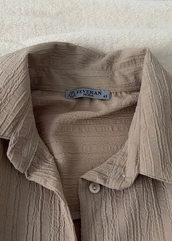 Düğmeli, Uzun Kollu Kadın Gömlek ikili - Görsel 4