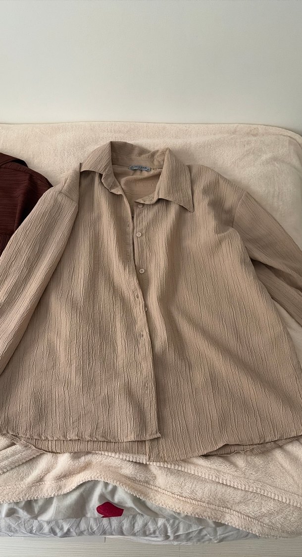 Düğmeli, Uzun Kollu Kadın Gömlek ikili - Görsel 3