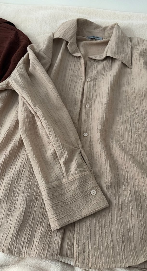 Düğmeli, Uzun Kollu Kadın Gömlek ikili - Görsel 5