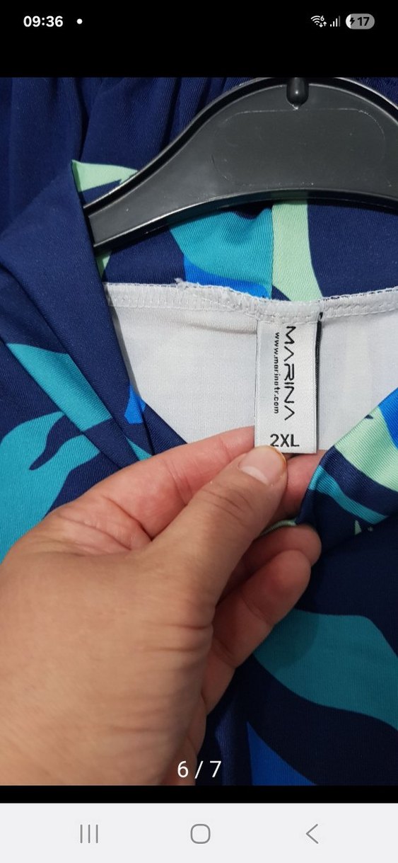 Lacivert Desenli Plaj Kıyafeti - Görsel 4