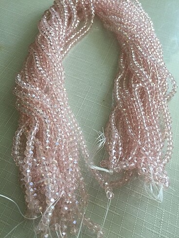  Açık pembe kristal boncuk