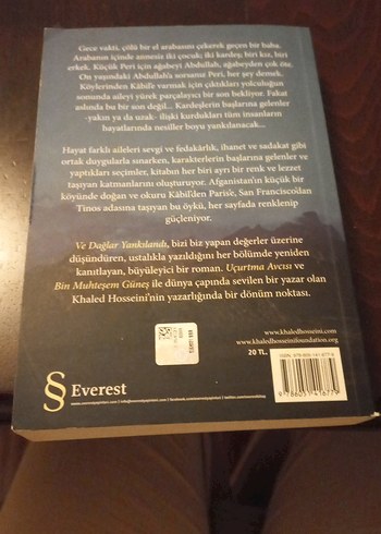 Ve Dağlar Yankılandı - 1. Baskı Roman