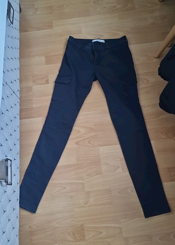 Mango siyah kargo cepli dar paça pantolon