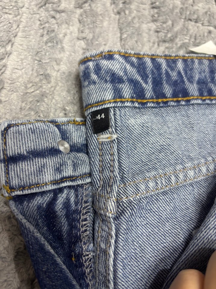 Kadın Bol Kesim Midi Kot Pantolon - Görsel 2