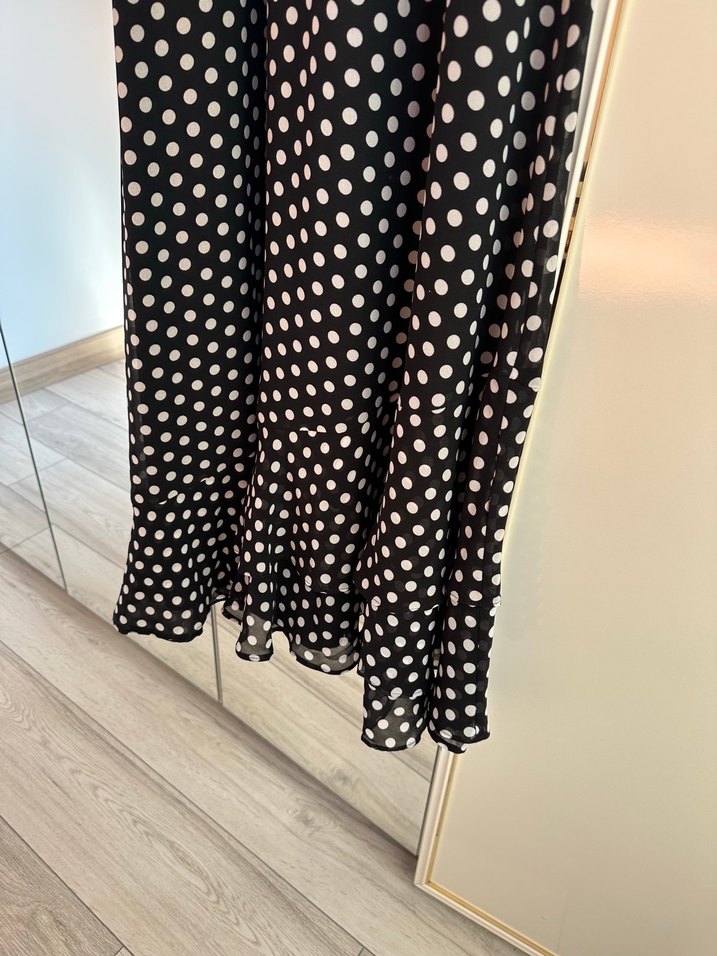 Sıfır kollu Puantiyeli Hamile veya normal giymelik elbise - Görsel 3