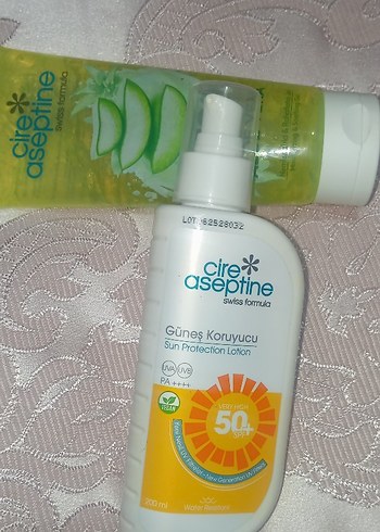Cire Aseptine Güneş Koruyucu ve Aloe Vera Jeli - Görsel 3