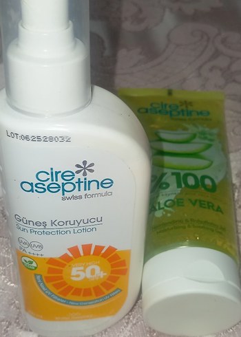 Cire Aseptine Güneş Koruyucu ve Aloe Vera Jeli - Görsel 2