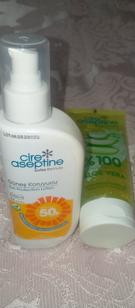 Cire Aseptine Güneş Koruyucu ve Aloe Vera Jeli - Görsel 2
