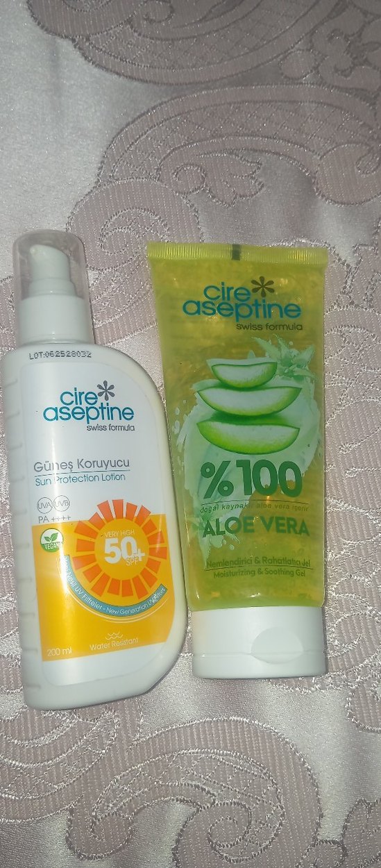 Cire Aseptine Güneş Koruyucu ve Aloe Vera Jeli - Görsel 4