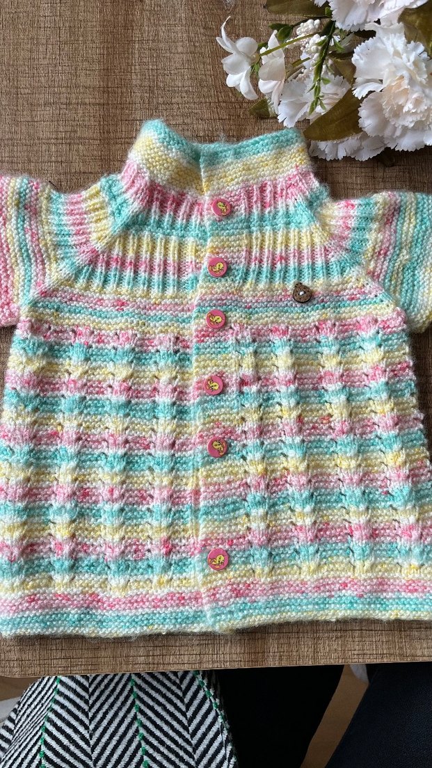 kısa kollu önden düğmeli  kız yelek - Görsel 3