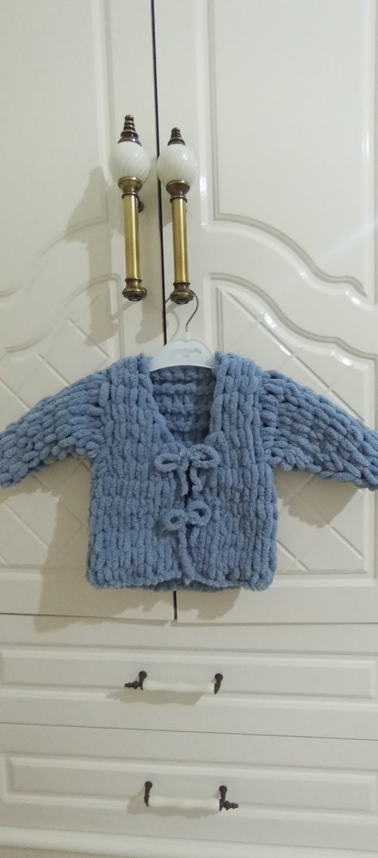 bebek puffy hırka - Görsel 5