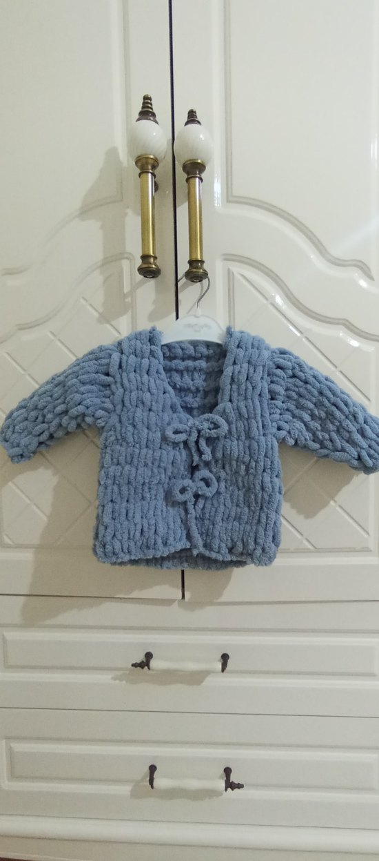 bebek puffy hırka - Görsel 3