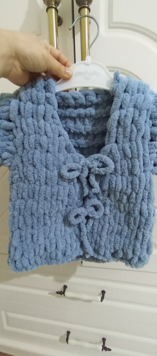 bebek puffy hırka - Görsel 4