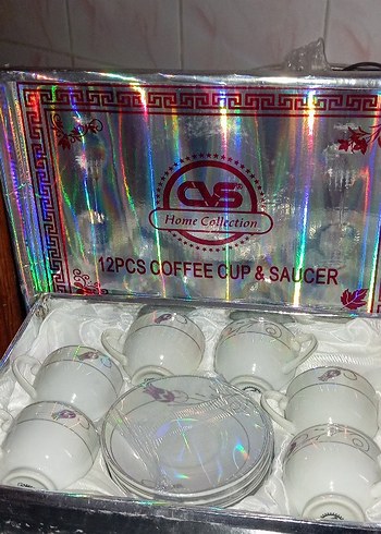 12 parça Parça Beyaz Kahve Fincanı ve Tabağı Seti - Görsel 5