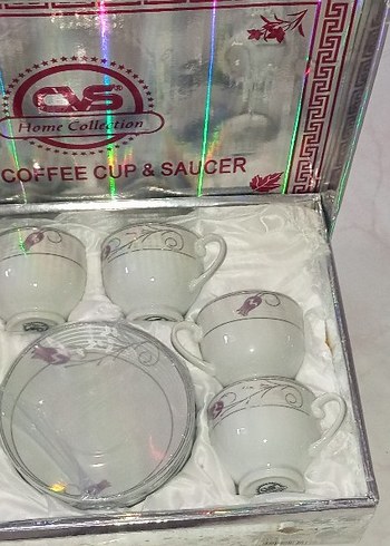 12 parça Parça Beyaz Kahve Fincanı ve Tabağı Seti - Görsel 6