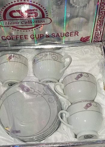 12 parça Parça Beyaz Kahve Fincanı ve Tabağı Seti - Görsel 2