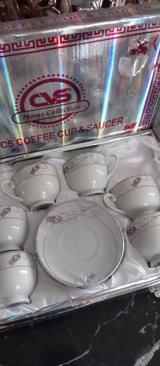 12 parça Parça Beyaz Kahve Fincanı ve Tabağı Seti - Görsel 3