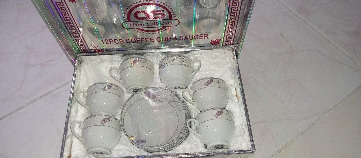 12 parça Parça Beyaz Kahve Fincanı ve Tabağı Seti - Görsel 2