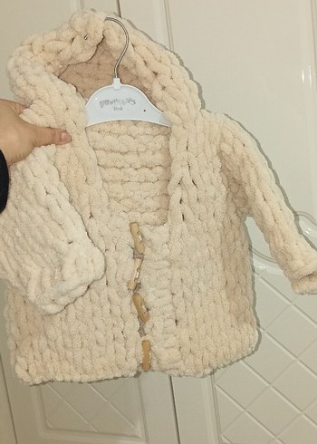 Kapüşonlu çocuk hırka kız erkek ortak renk - Görsel 7