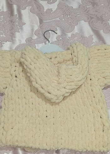 Kapüşonlu çocuk hırka kız erkek ortak renk - Görsel 4