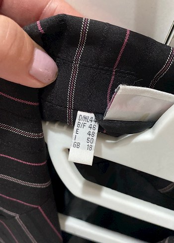 Çizgili Düğmeli Kadın Blazer Ceket - Görsel 2