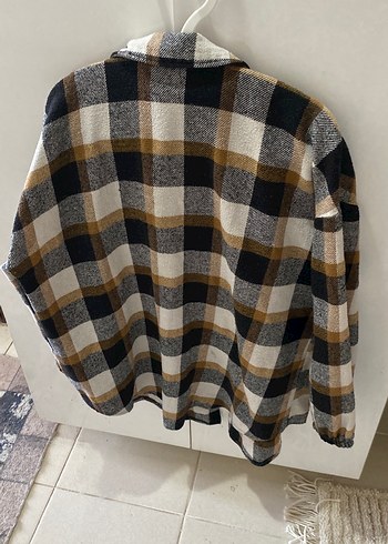 Düğmeli Kareli unısex oduncuGömlek - Görsel 4