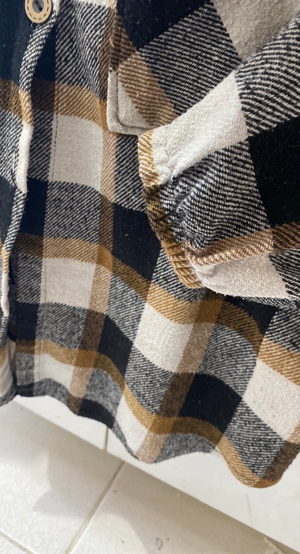 Düğmeli Kareli unısex oduncuGömlek - Görsel 2