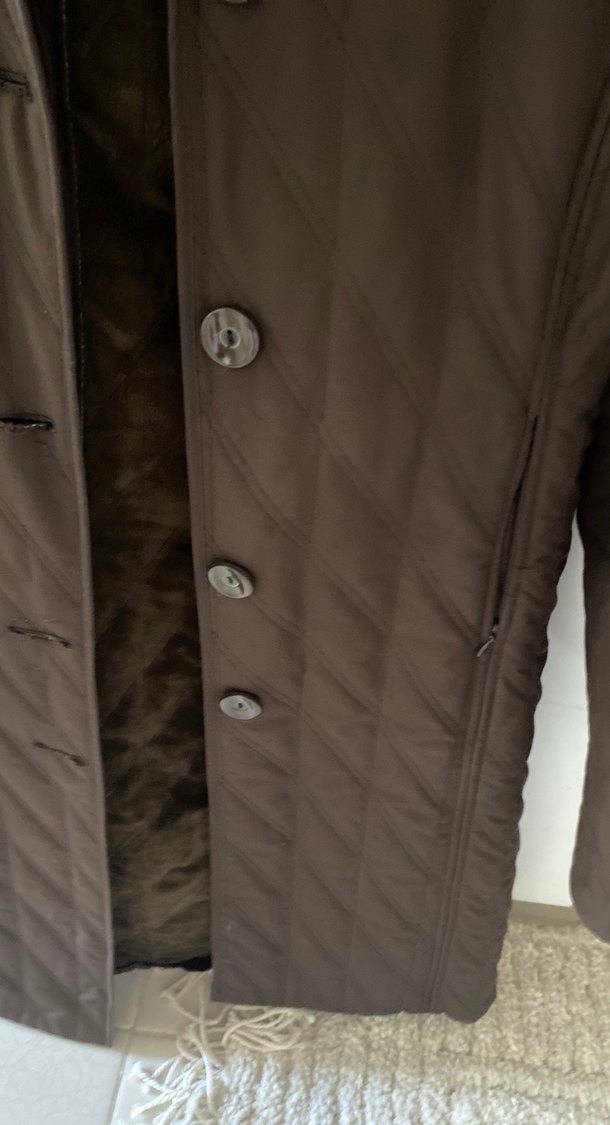 Düğmeli Kahverengi Süet Kadın Ceket - Görsel 5