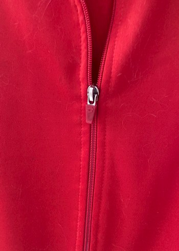 Forma Parlak Kırmızı Fermuarlı Erkek Sweatshirt - Görsel 5