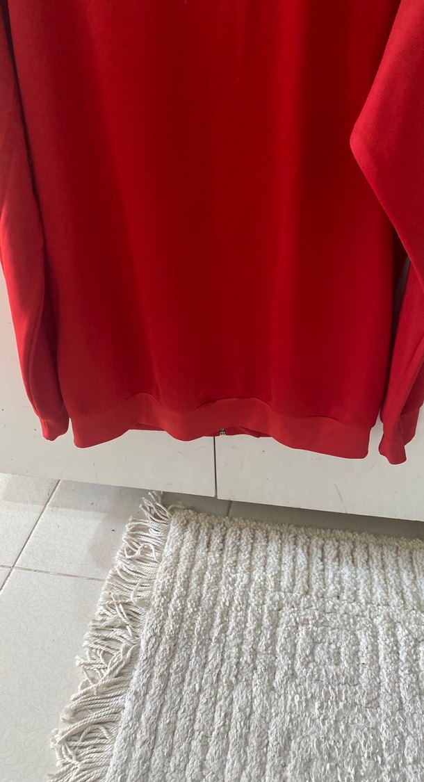 Forma Parlak Kırmızı Fermuarlı Erkek Sweatshirt - Görsel 4