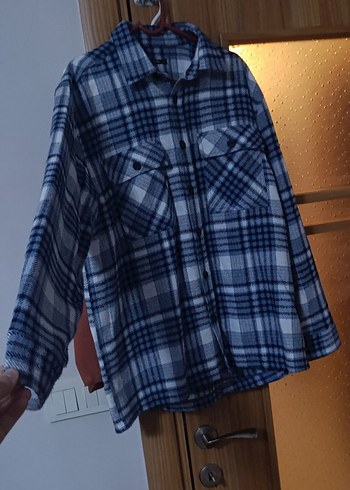 Mavi kareli Oduncu Ekose Düğmeli Gömlek - Görsel 4