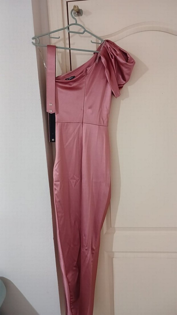 Drapeli Straplez Uzun Abiye Elbise - Görsel 2