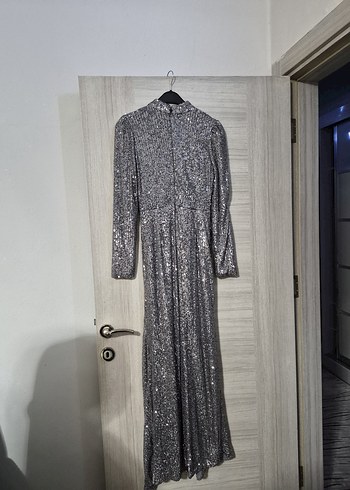 PUL PALETLİ ABİYE ELBİSE - Görsel 3