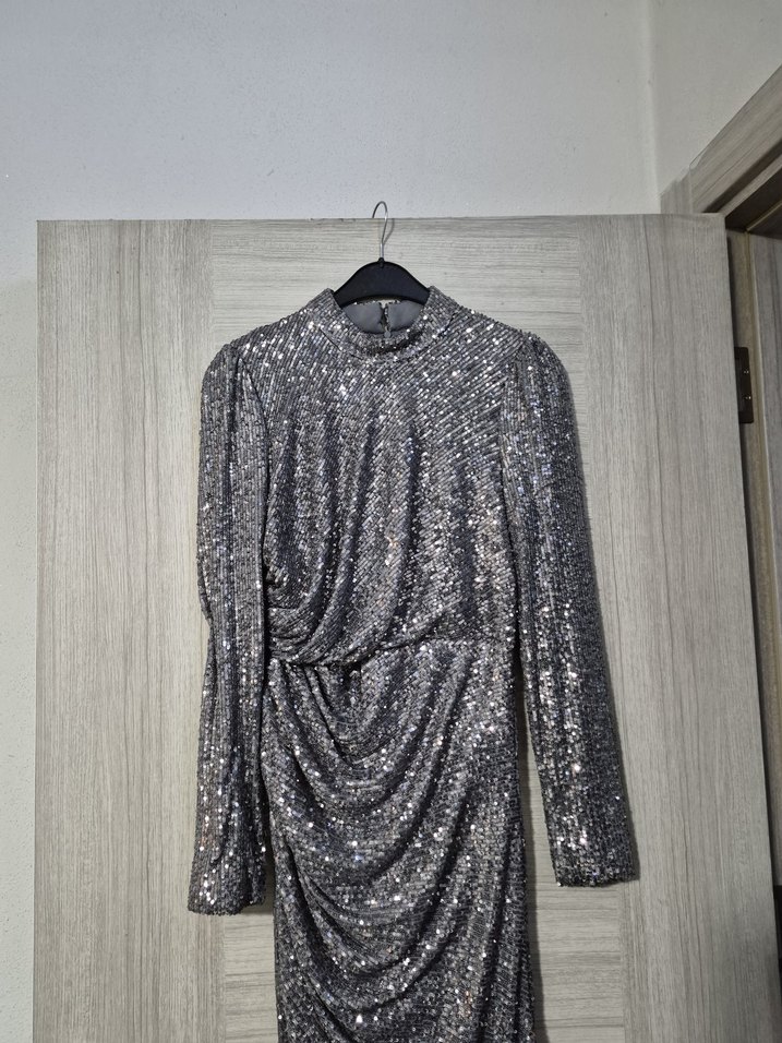 PUL PALETLİ ABİYE ELBİSE - Görsel 2