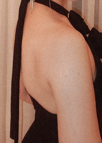 Siyah Straplez Drapeli Midi Abiye Elbise/ ŞIK ELBİSE - Görsel 5