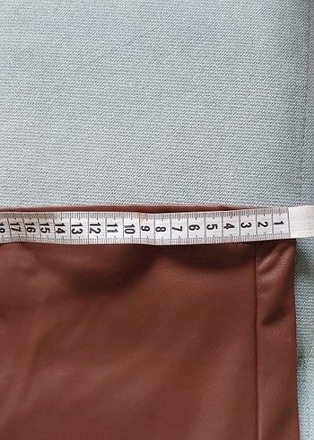 Kahverengi Deri Midi Kadın Pantolon - Görsel 7